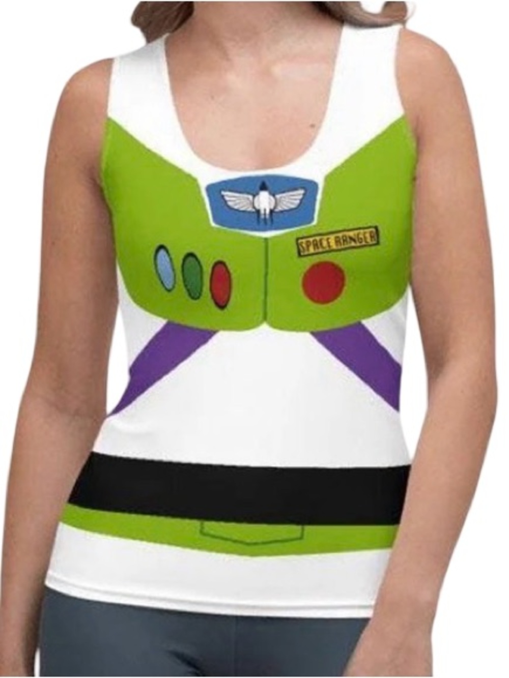 Kawaiian Pizza Boutique Buzz Lightyear Tank Top Women Cosplay Disney Toy Story S